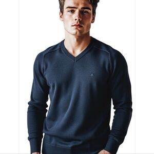 Original Penguin Men's Navy V-Neck Sweater